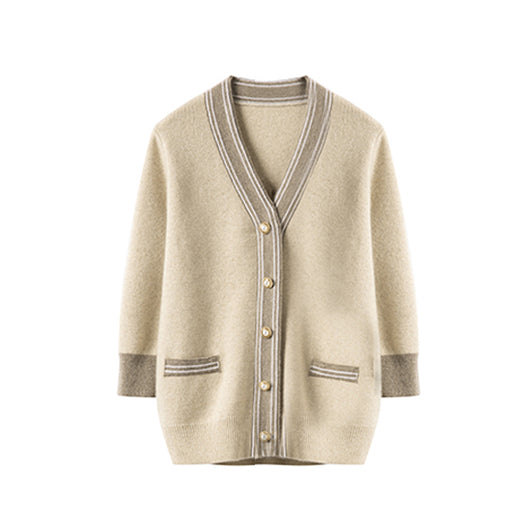 Conjunto de Lujo: Cardigan de Cachemira + Pantalón Recto Ancho - Image 10