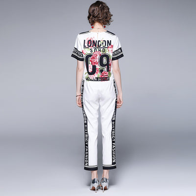 Conjunto Estampado Slim: Remera y Pantalón Capri - Image 6