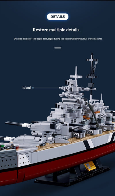 Portaaviones Acorazado Bismarck - Juguete Educativo de Ensamblaje Infantil - Image 10