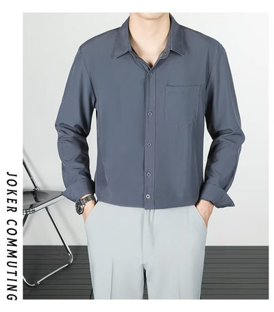 Camisa Suelta de Lino Coreana con Drapeado Elegante - Image 18