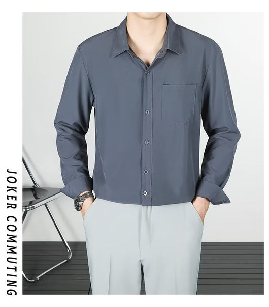 Camisa Suelta de Lino Coreana con Drapeado Elegante - Image 18