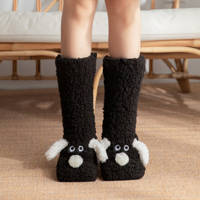 Calcetines Térmicos Antideslizantes con Diseño de Perrito para Mujer - Image 5