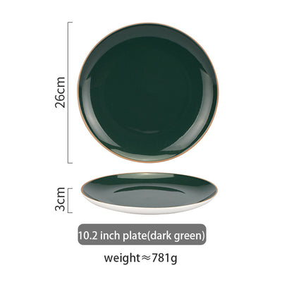 Plato para Carnes Nórdico Verde Oscuro - Vajilla Moderna - Image 15
