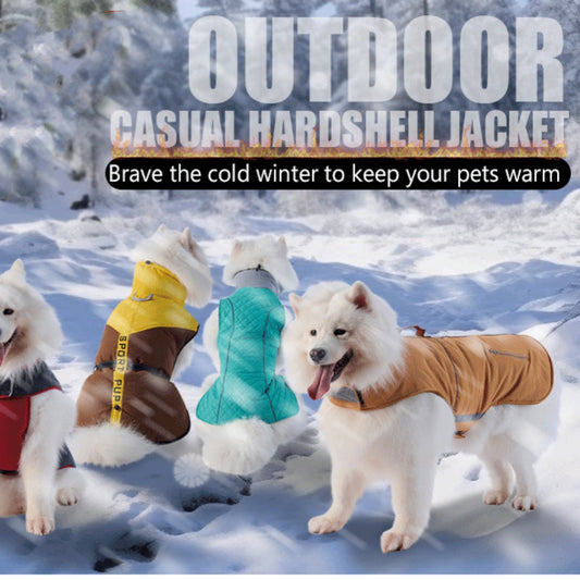 Chaqueta Impermeable y Resistente al Viento con Velcro para Perros Medianos y Grandes