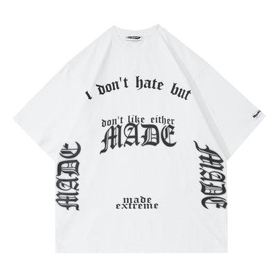 Camiseta Unisex de Algodón con Letras Góticas y Estampado Fashion - Image 7