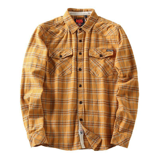 Camisa Retro de Algodón Lavado con Textura Gruesa - Image 10