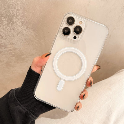 Funda Magnética Transparente con Animación Anti Caídas para Celular