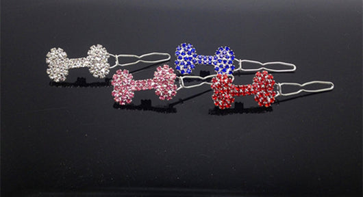 Moños y Accesorios para Mascotas con Diseño de Hueso y Diamantes - Image 22