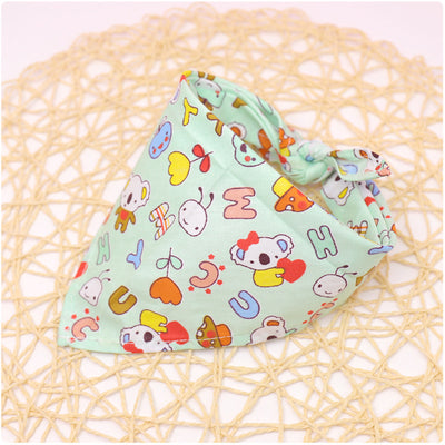 Pañuelo Triangular de Algodón con Encaje y Estampado Infantil - Image 15