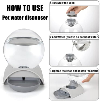 Dispensador Automático de Agua para Mascotas 2.8L con Fuente de Gravedad - Image 5