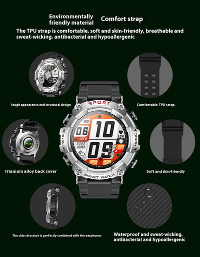 Reloj Inteligente T96 con Reproductor MP3, Auriculares Inalámbricos y Función 3 en 1 - Image 31