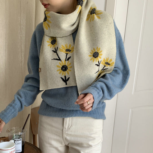 Bufanda de Lana Versátil Coreana para Otoño e Invierno - Image 2