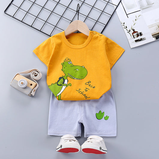 Conjunto Infantil de Algodón Puro: Playera y Shorts Estilo Coreano - Image 28