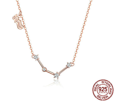 Collar Constelaciones Zodiacales Plata 925 Baño Oro Rosa - Image 27