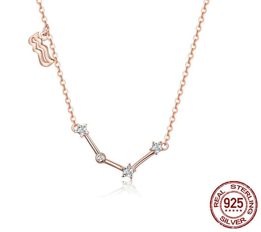 Collar Constelaciones Zodiacales Plata 925 Baño Oro Rosa - Image 27
