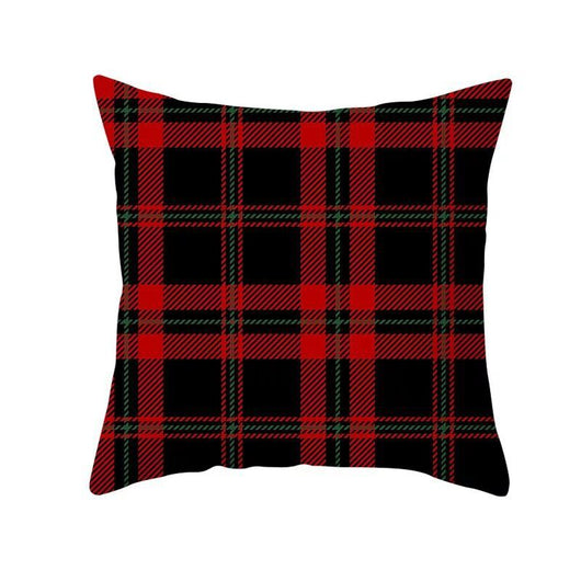 Funda de Almohada Navideña Cuadros Rojo Clásico - Image 14