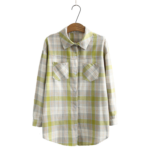 Camisa de Cuadros Manga Larga Estilo Básico - Image 4