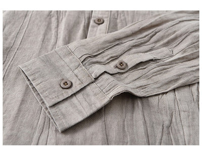 Camisa de Lino Casual con Textura Arrugada - Image 11