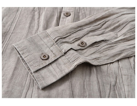Camisa de Lino Casual con Textura Arrugada - Image 11