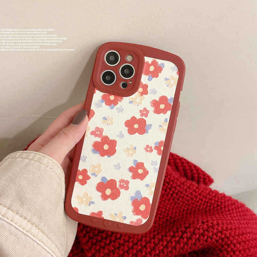 Funda Silicona para Teléfono Diseño Floral Burdeos Graffiti - Image 8