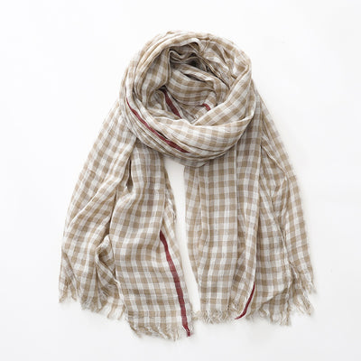 Bufanda Cuadros Algodón Ligera Unisex - Image 21