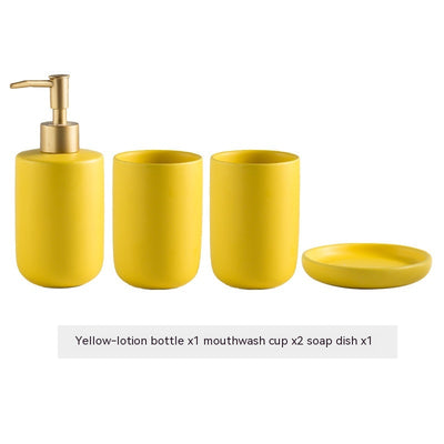 Juego de Baño Cerámica 4 Piezas Color Sólido - Image 10