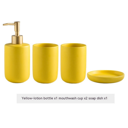 Juego de Baño Cerámica 4 Piezas Color Sólido - Image 10