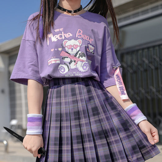 Blusa Básica de Algodón Suelta para Estudiantes - Image 10