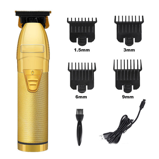 Gold electric hair clipper with a textured grip and visible model number '69' and 'MADE IN CHINA' text. - Image 6