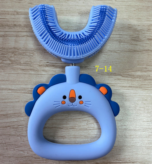 Cepillo de Dientes Infantil en Forma de U con Silicona Suave - Leoncito Manual - Image 5