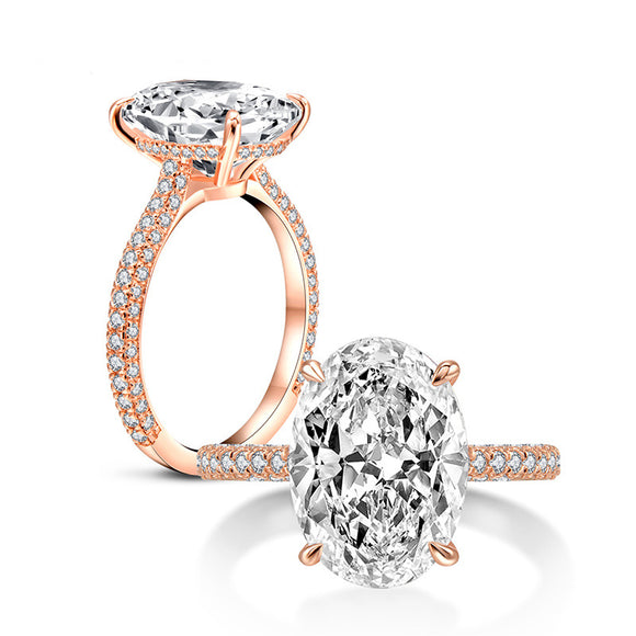 Anillo de Plata Esterlina 925 con Piedra de 5 Quilates - Diseño Paloma