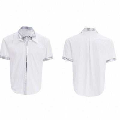 Blusa de Contraste Rayas con Diseño Patchwork Dos Piezas - Image 6