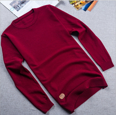 Suéter Clásico de Cuello Redondo para Hombre en Colores Lisos - Image 11