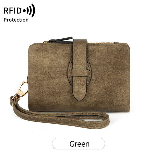 Cartera Mujer Cuero Suave RFID Protegida Compacta Colores Lisos - Image 10