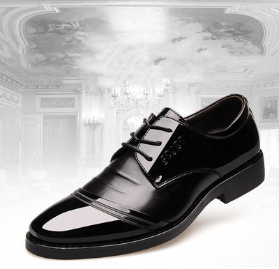 Zapatos de Cuero Puntiagudos Casual Coreanos para Hombre - Image 4
