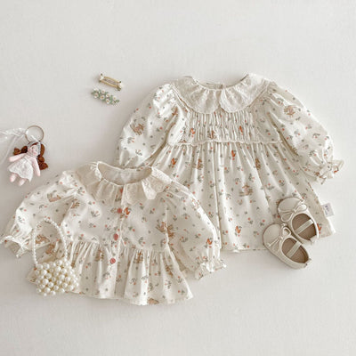 Vestido Princesa Floral Estilo Coreano con Conejo para Bebé - Image 25