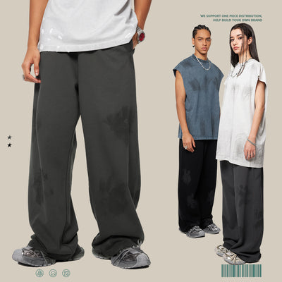 Pantalones Casuales Juveniles Teñidos con Barro