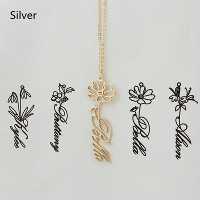 Collar Personalizado Constelación Diciembre con Nombre de Flor - Image 3