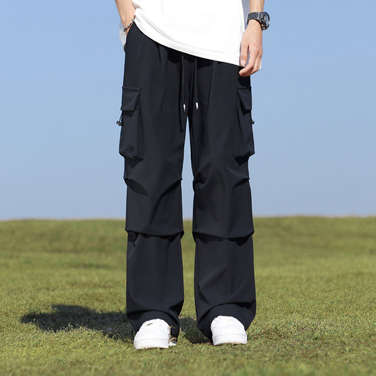 Pantalones Rectos Anchos Pu Shuai - Comodidad y Estilo Moderno