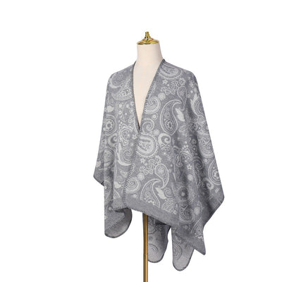 Chal Cruzado de Lana Jacquard con Estampado Paisley - Image 15