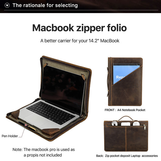 Maletín Ejecutivo de Cuero Genuino para Laptop 14.2 Pulgadas - Image 20