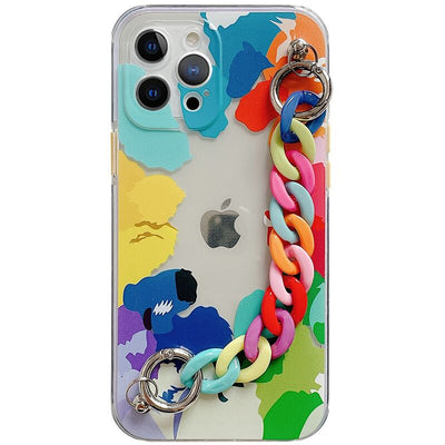 Funda de Silicona para Teléfono con Cadena de Muñeca Colorida - Image 6