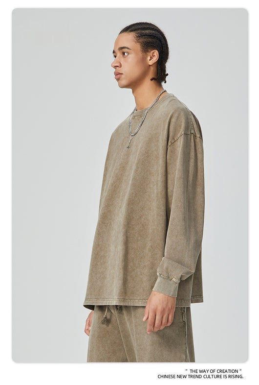 Sudadera Retro Vintage Efecto Desgastado con Diseño de Copo de Nieve para Hombre - Image 10