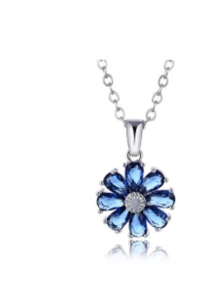 Collar y Aretes de Diamante Floral con Circón y Cobre - Image 11