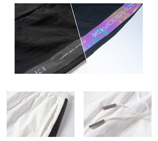 Pantalones Deportivos Reflectantes con Cordón - Diseño Suelto y Moderno - Image 12