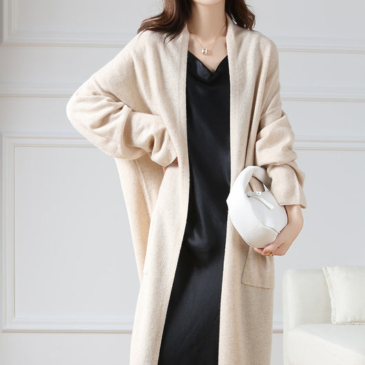 Cardigan Largo de Lana Tejida para Mujer - Image 16