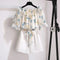 White Shorts Chiffon Top