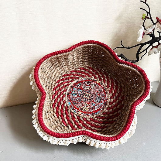 Canasta Tejida a Mano Estilo Nórdico Vintage - Image 10