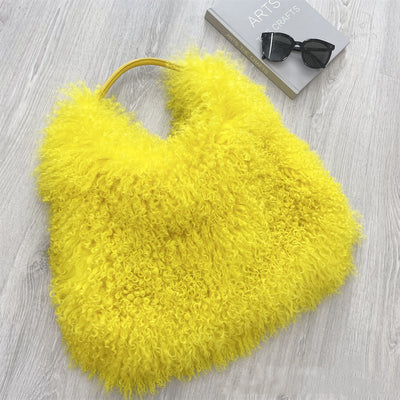 Bolso Playero de Lana y Peluche para Mujer - Image 11