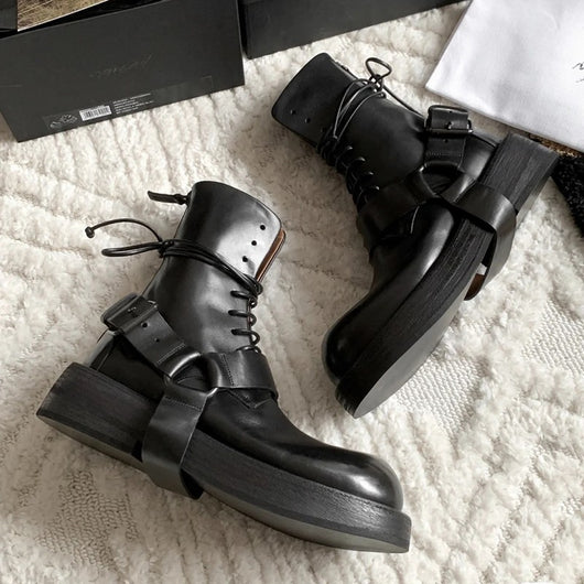 Botines para Mujer con Cierre Lateral y Cordones